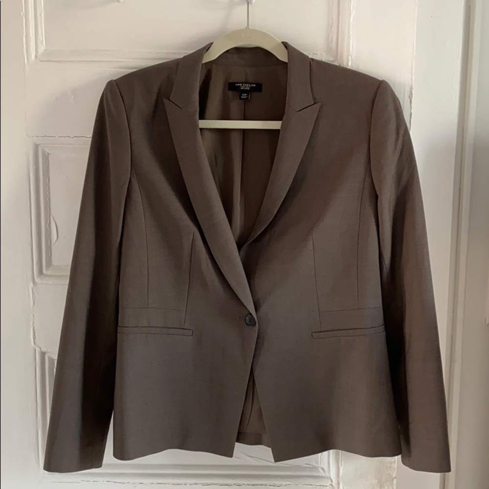 Ann Taylor Brown Suit Blazer